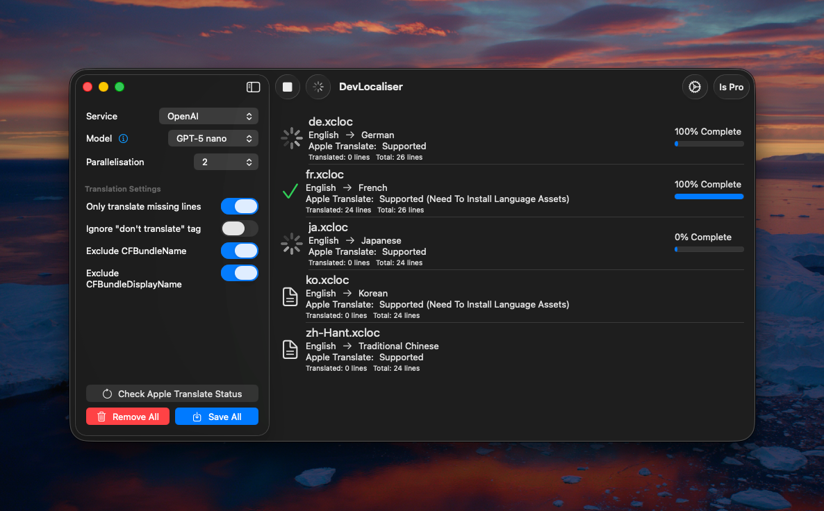 DevLocaliser preview